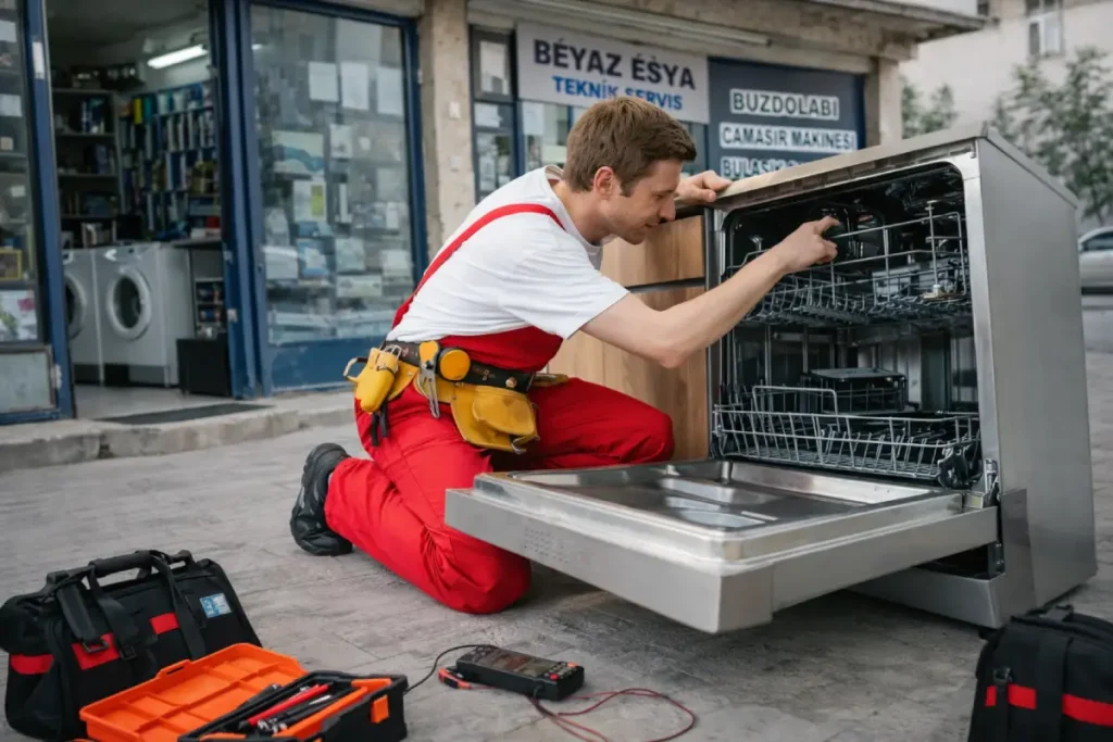 Arsuz bulaşık makinesi servisi arıza tamiri yapan teknik servis ustası yerinde hızlı onarım hizmeti